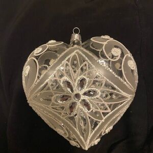 Elegant wedding valentine Silver Heart Ornament Beautiful
